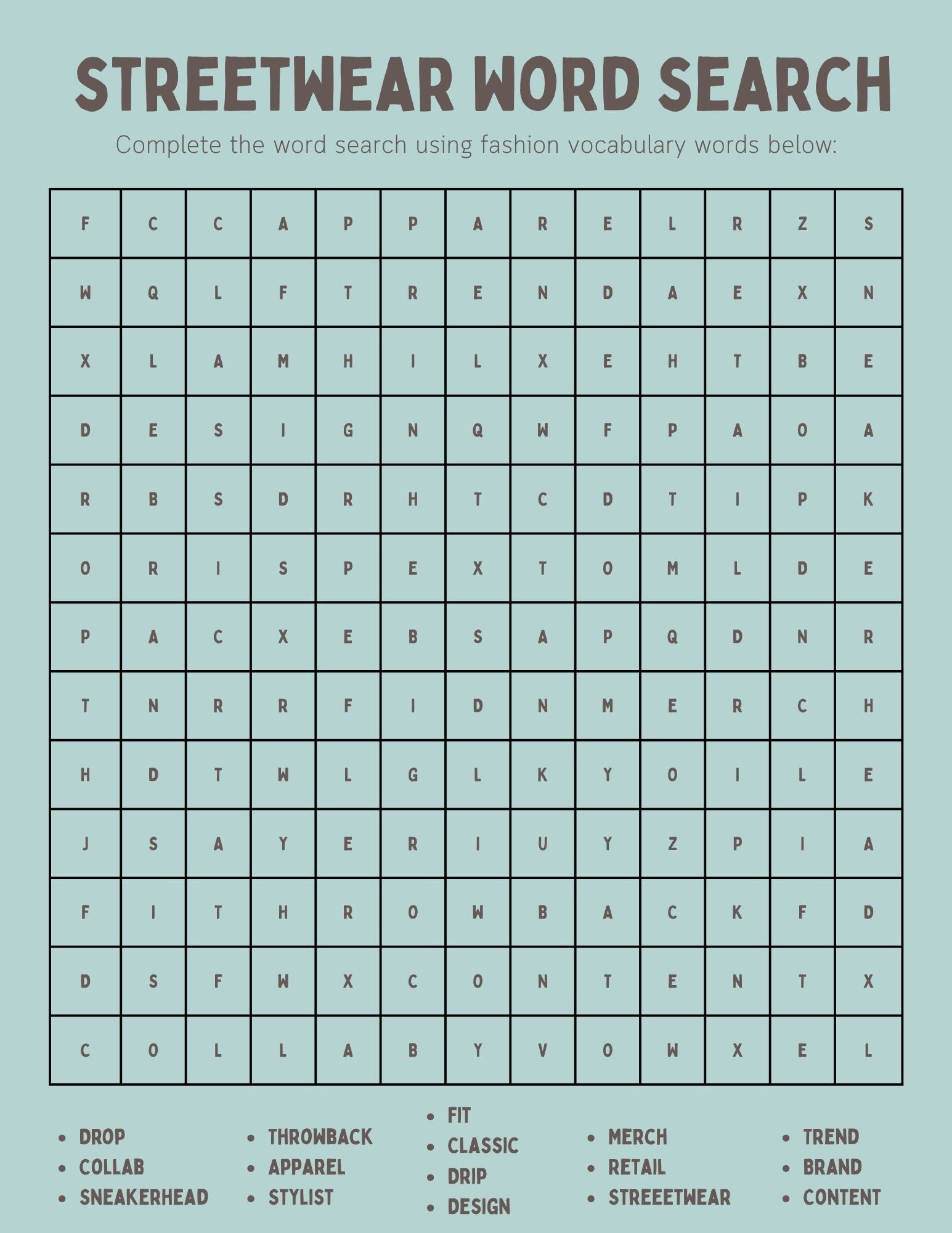 CAREERS IN FASHION Workbook